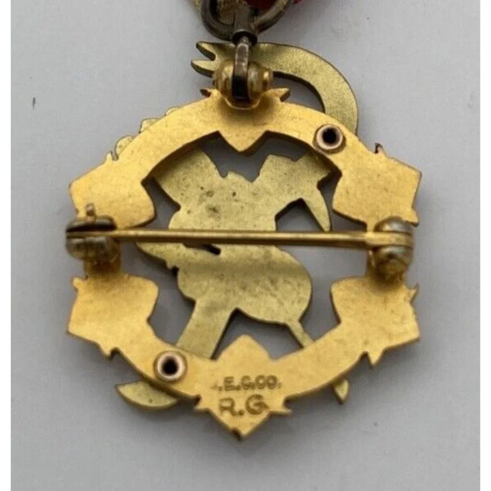 National Society New England Women Membership Medal Pin & Ribbon RG